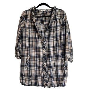 Millou Plaid Button Up - size M